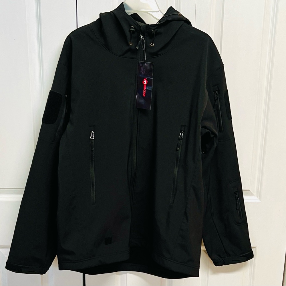 Antarctica Black Tactical Hooded Field Jacket Size 3XL NWT